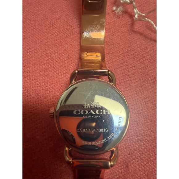 Coach Delancey Silver Dial Rose Gold Steel Strap Watch For Women - Picture 2 of 6